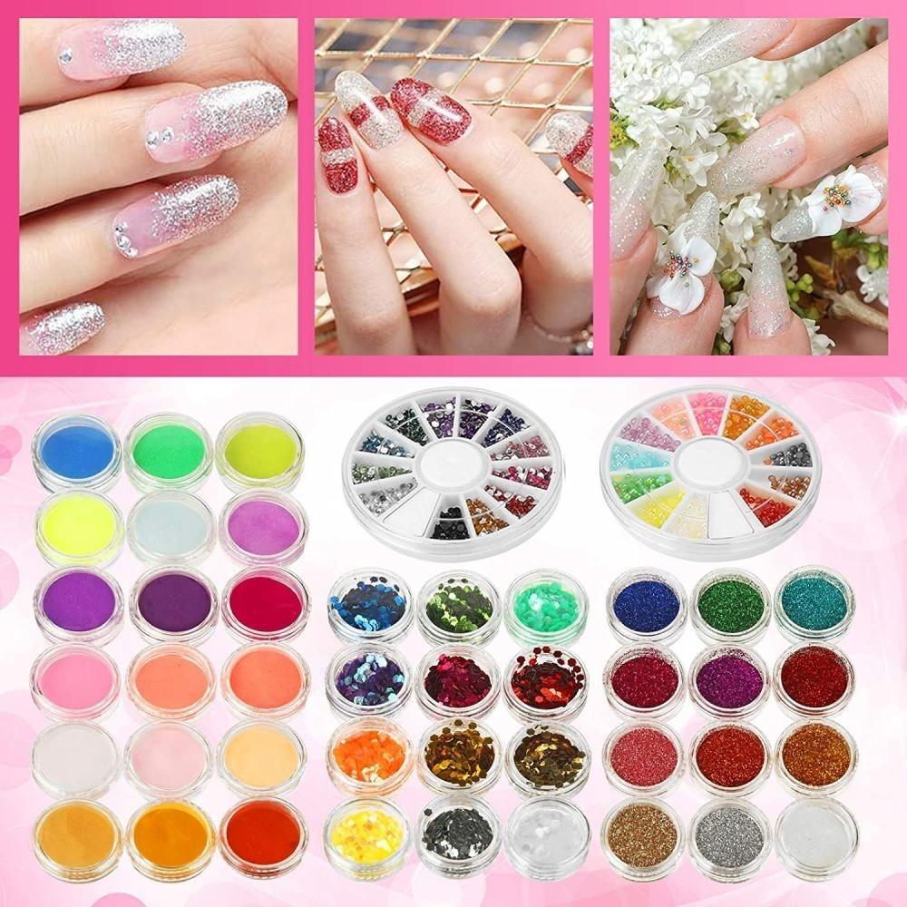 Akryl Nagel kit Nagel set Färg Set 12 Färger