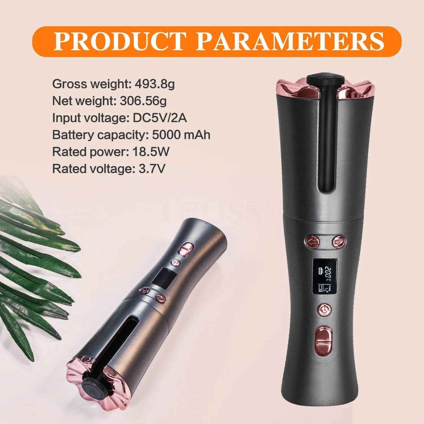 Automatisk Hårkrullare Hair Curler Locktång uppladdningsbar