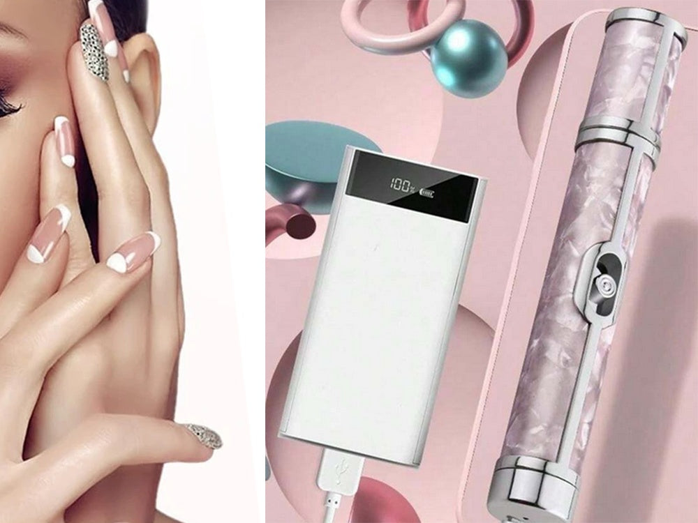 Elektrisk Nagelfil Manikyr Kit med Tillbehör - Rosa