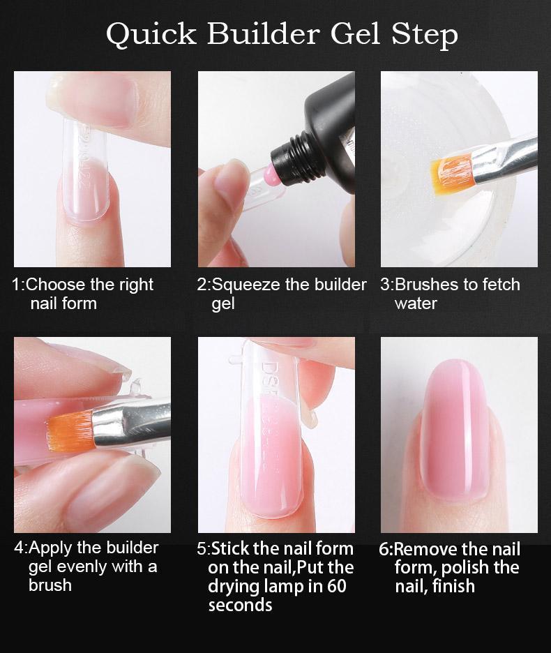 Polygel Nagelkit med UV lampa Nail Gel Färg