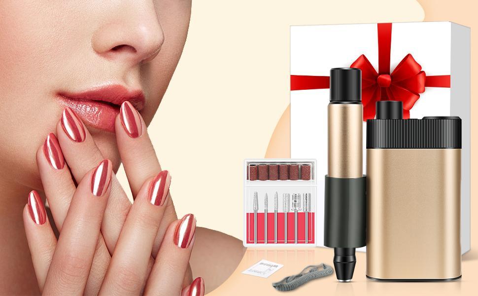 Elektrisk Nagelfil Manikyr Kit med Tillbehör