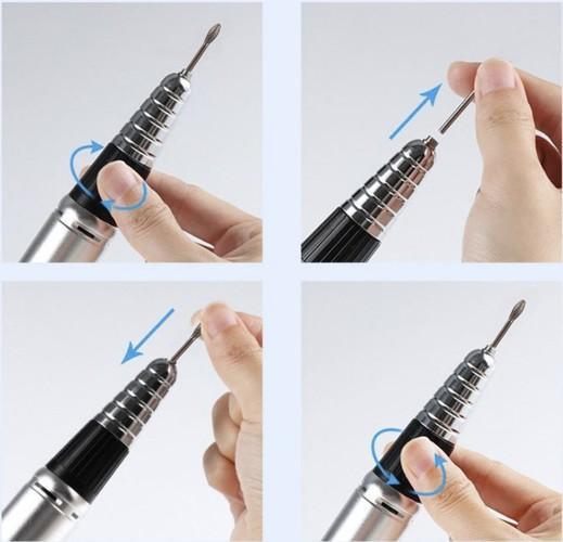 Elektrisk Nagelfil Manikyr Kit med Tillbehör