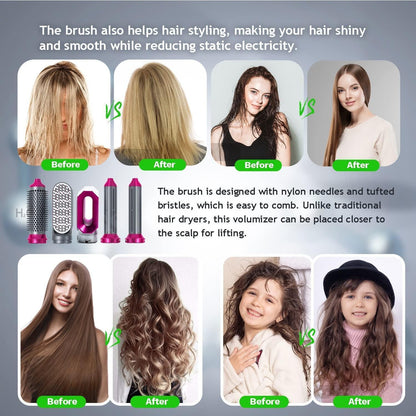 5 i 1 Professionell Hårtork Hårkrullare Hair Curler Locktång