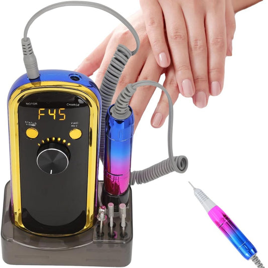Elektrisk Batteridriven 36W Nagelfil Manikyr Kit med Tillbehör