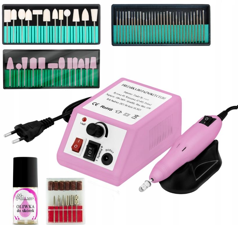 Elektrisk Nagelfil 54 Tillbehör Manikyr Kit för Naglar Rosa