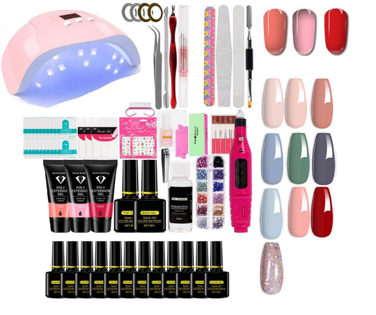 Nail Gel Nagelkit med UV lampa Nagellack