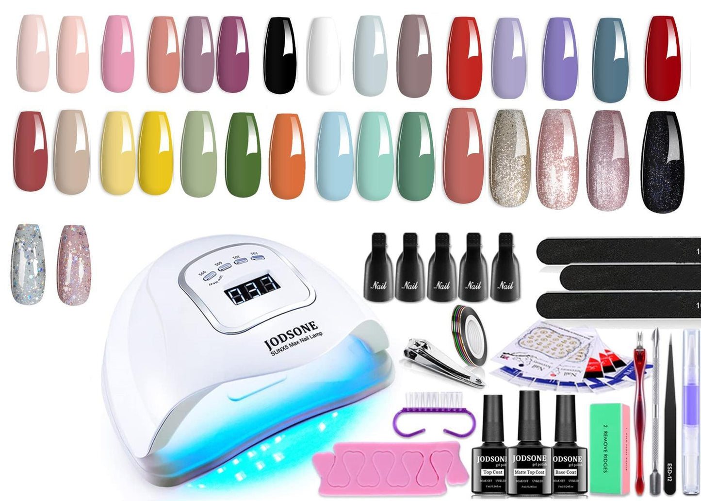 XXL UV Nagelkit Nail Gel med UV lampa Nagellack Polygel